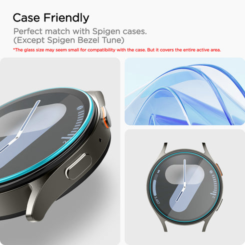 מגן מסך לסדרת Spigen Galaxy Watch מדגם GLAS.TR EZ Fit